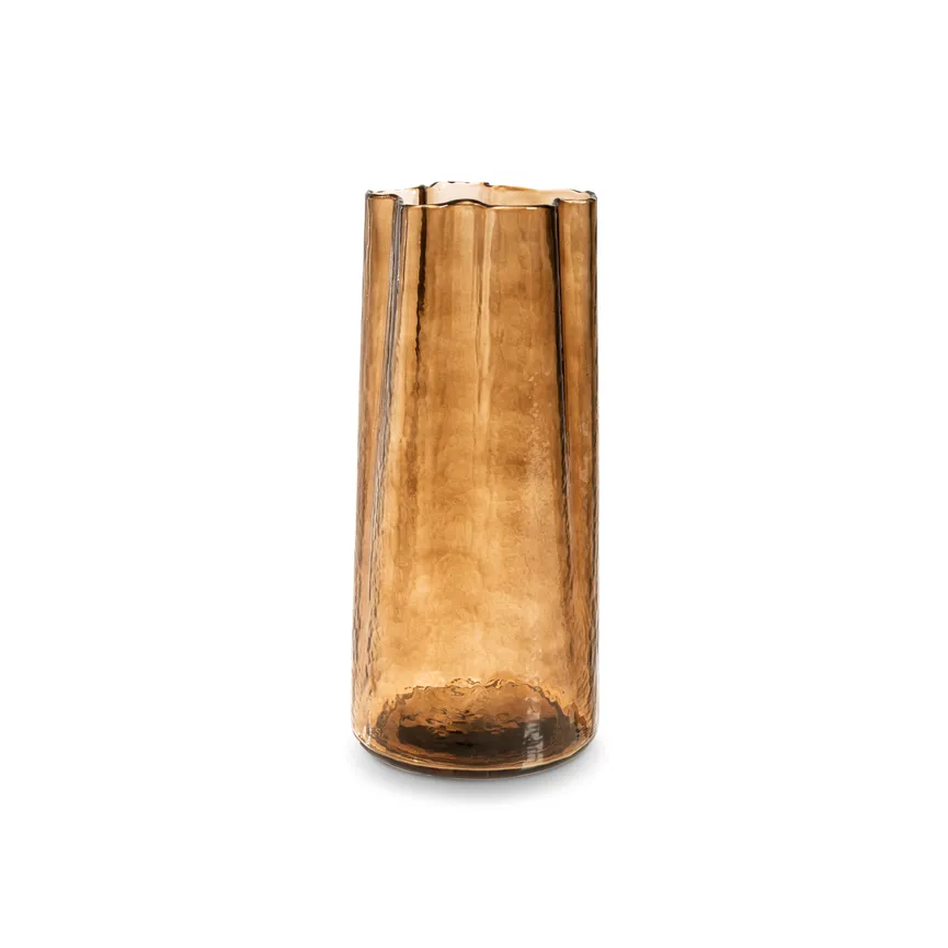 Vase "Wellen" braun grau hauptaufnahme