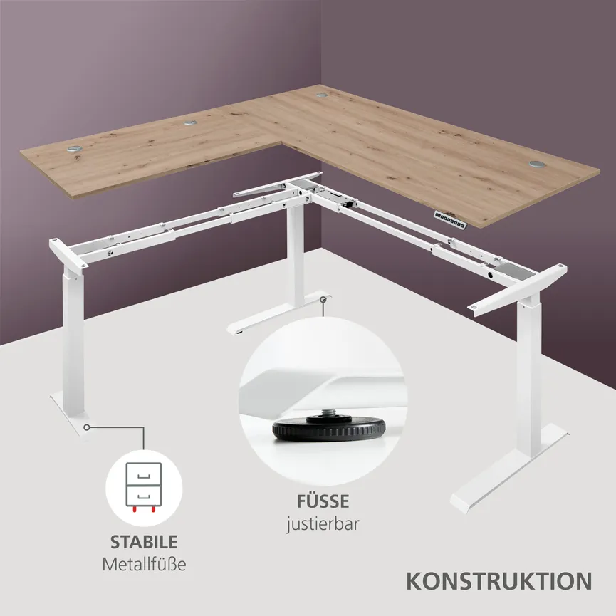 Winkel-Schreibtisch detail