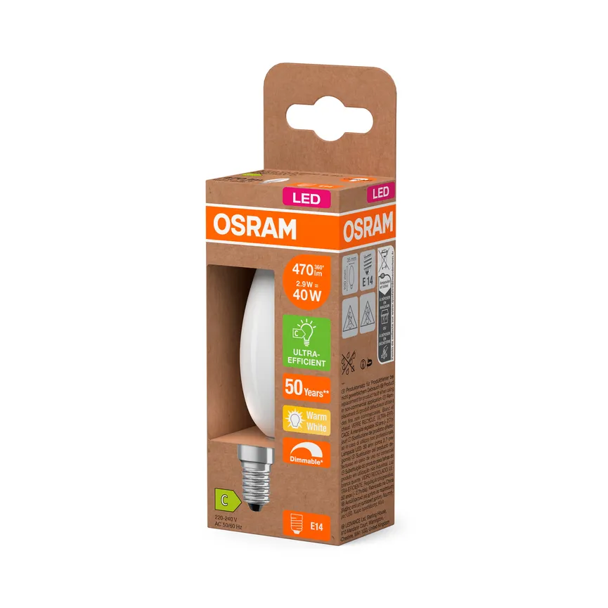 E14/2,9W LED Kerze DIM detail