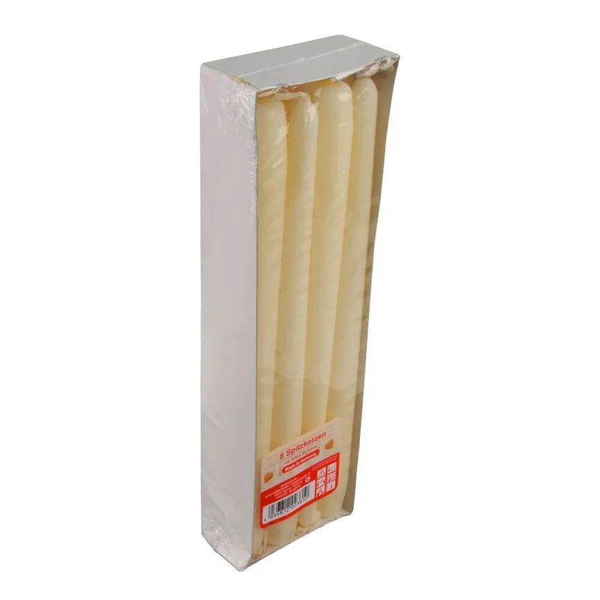 Spitzkerze 8er-Pack champagner detail