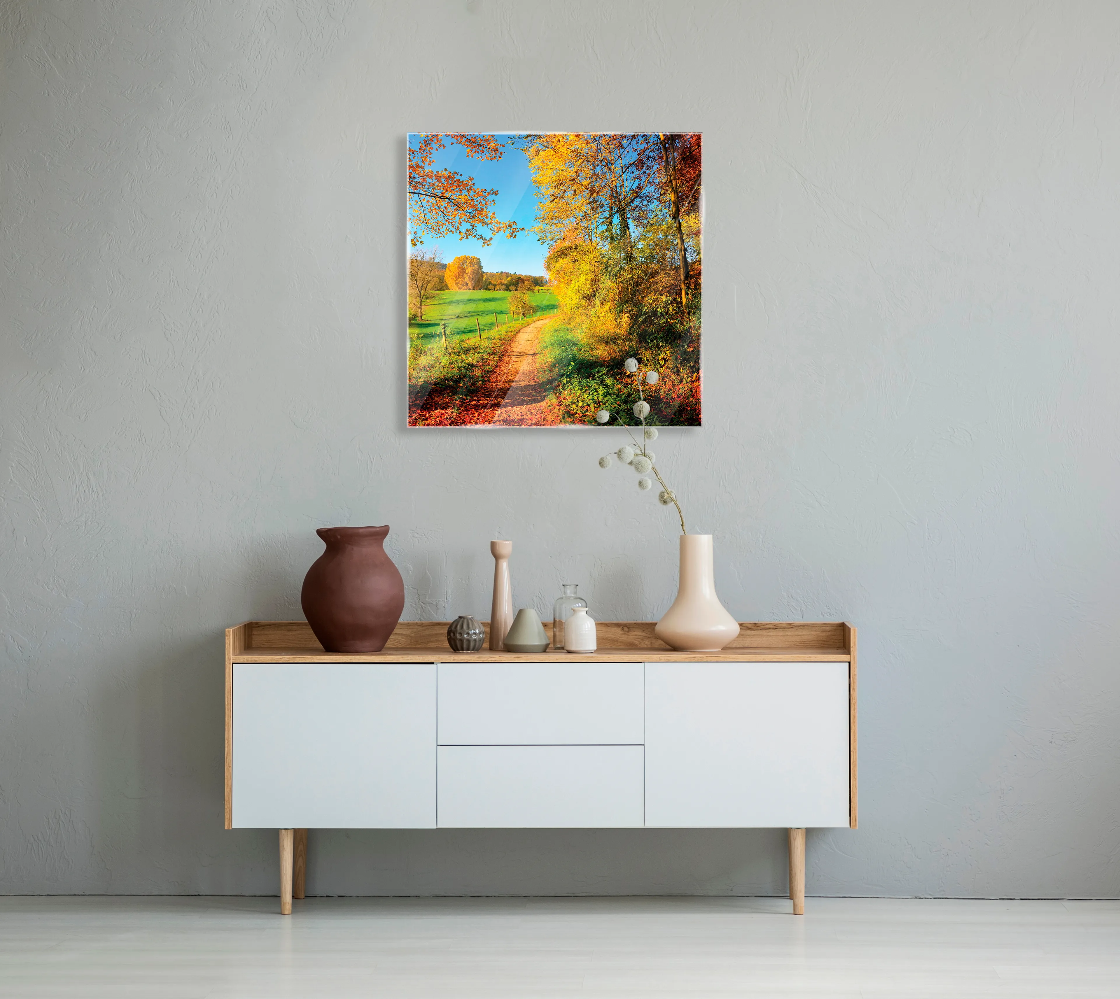 Glasbild 50 x 50 cm Sunny Autumn V