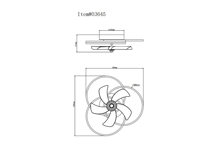 Deckenventilator "Alia" detail