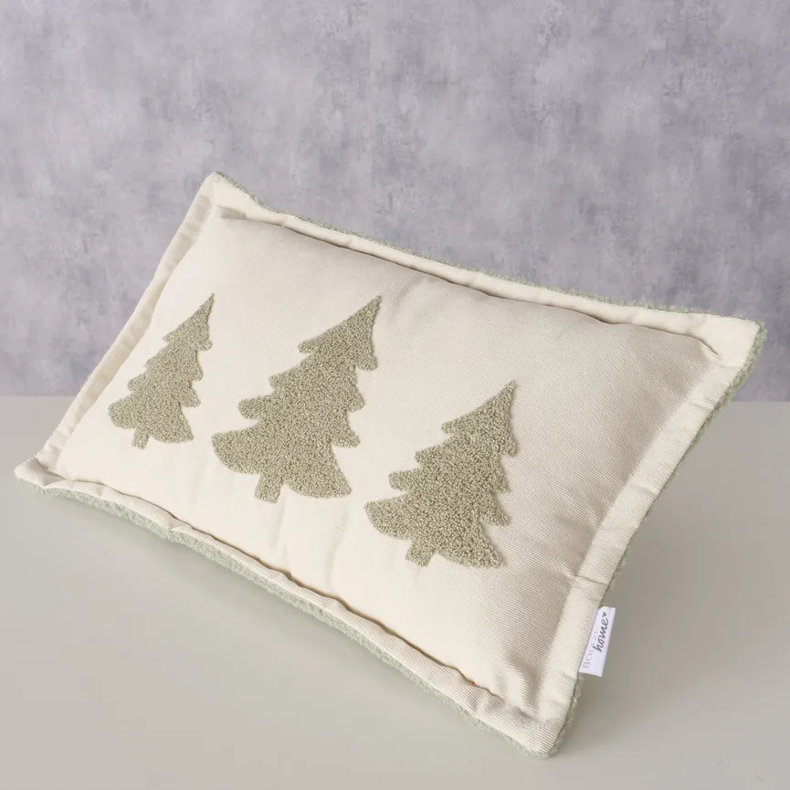 Kissen "Nevio" cremeweiß-grün milieu