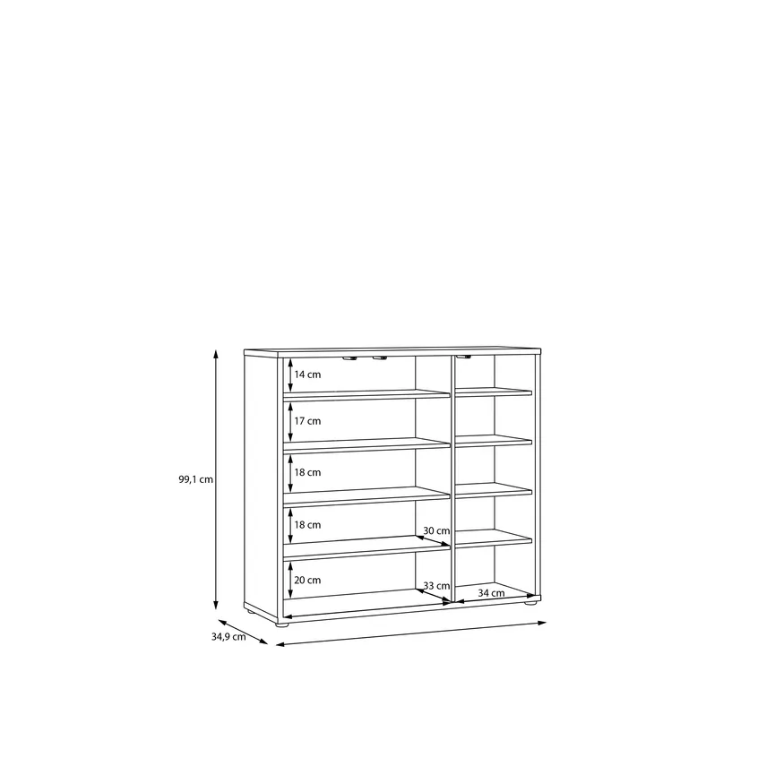 Schuhschrank 3T detail