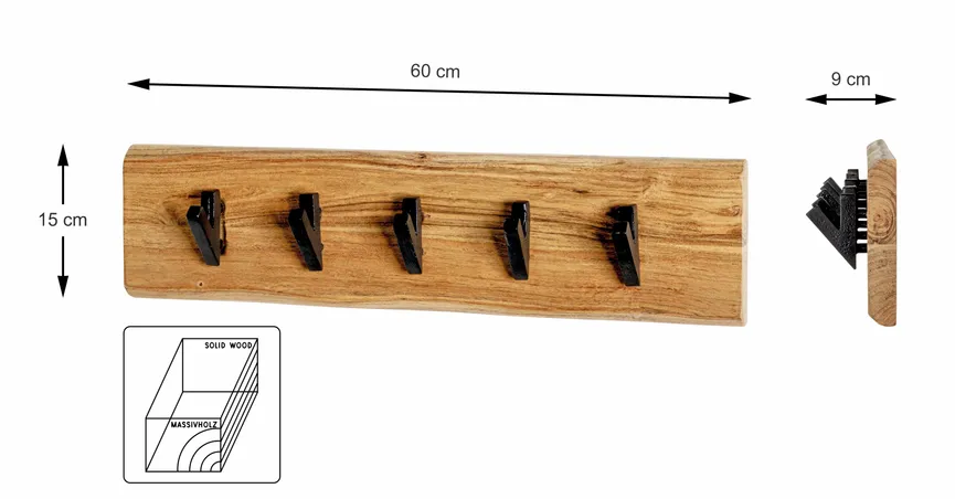 Wandgarderobe 5H detail