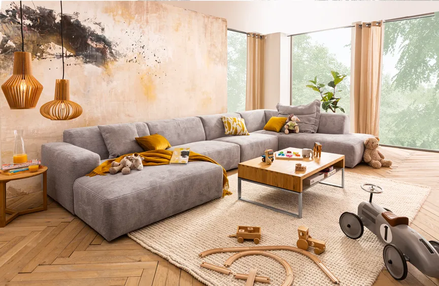 Sofa 1,5-Sitzer medium o. AL detail