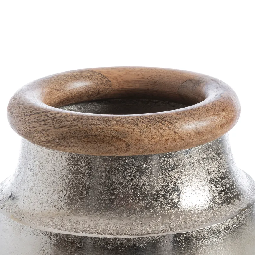 Vase silber natur detail