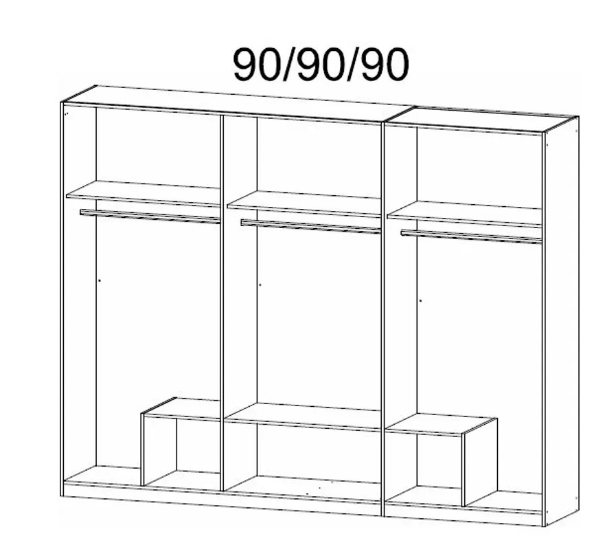 Drehtürenschrank 6-trg. detail