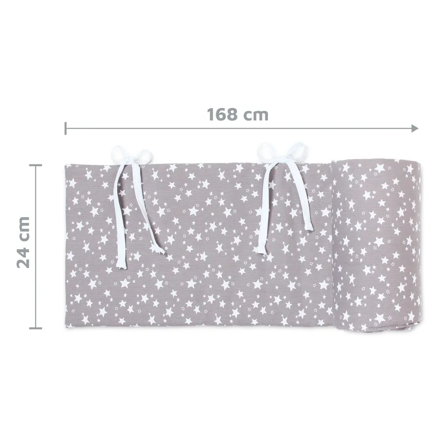 Nestchen taupe Sterne weiß detail