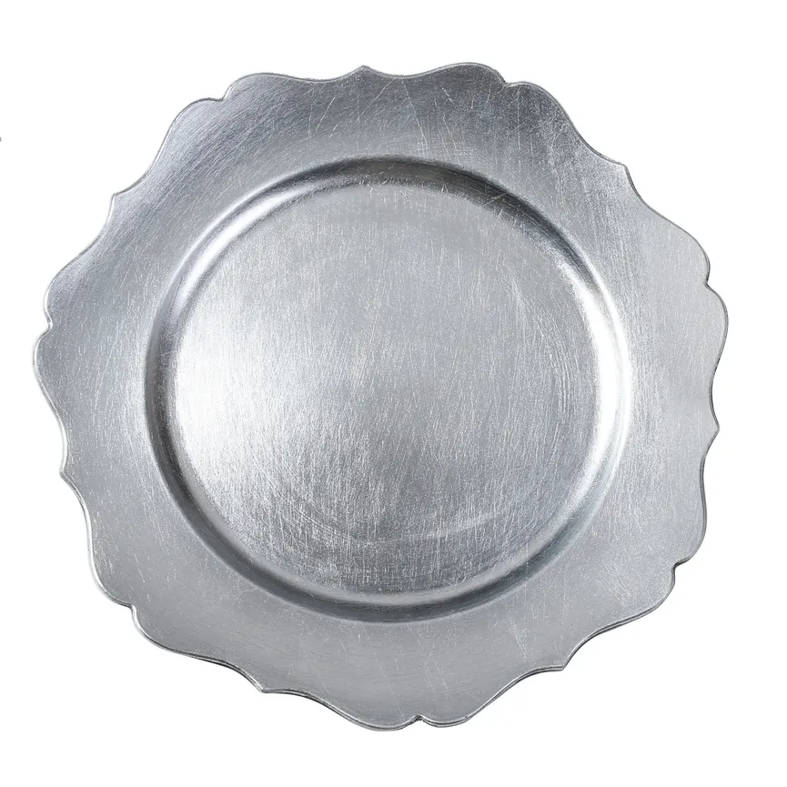 Teller "Welle" silber hauptaufnahme