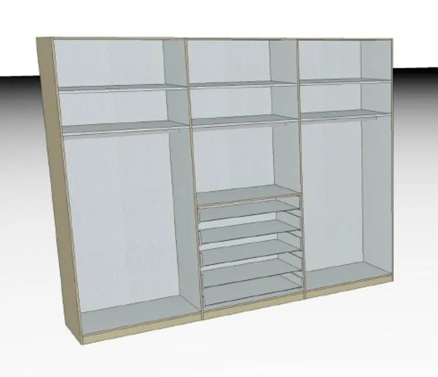 Funktionsschrank 6-trg. detail