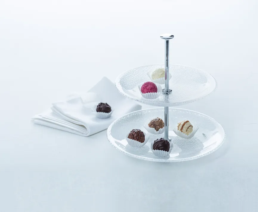 Etagere "Pralina" 2-stufig milieu