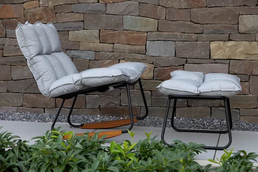 Schaukelstuhl mittelgrau funktion