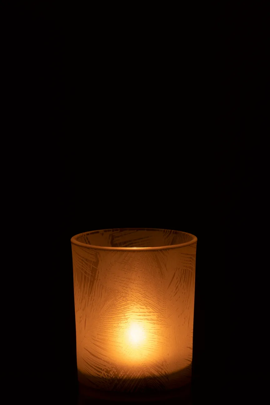 Windlicht "Blätter" M detail