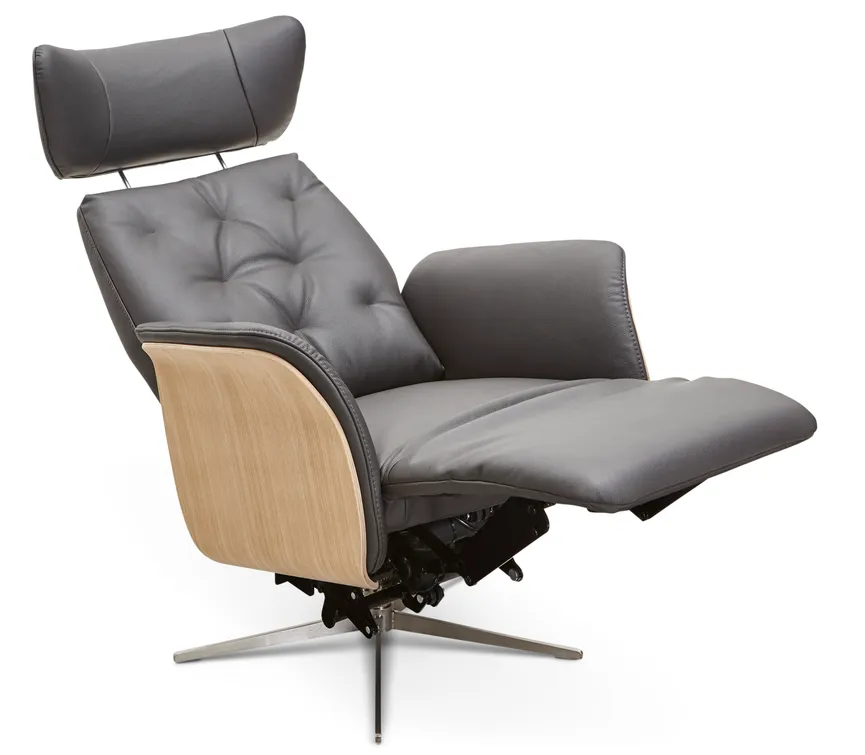 Relaxsessel Eiche+Fußstütze detail